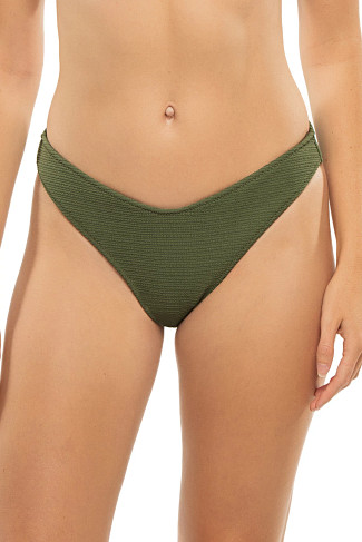 OLIVE MICRO SCRUNCH Olive Scrunch Lulu Brazilian Bikini Bottom