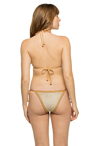 NATURAL Textured Triangle Bikini Top