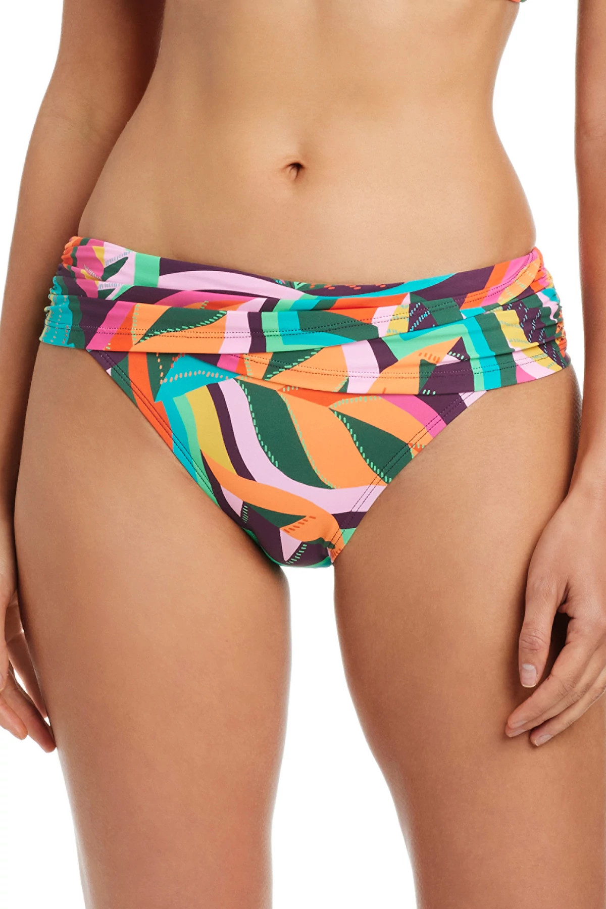 MULTI Tropical Print Hipster Bikini Bottom image number 1