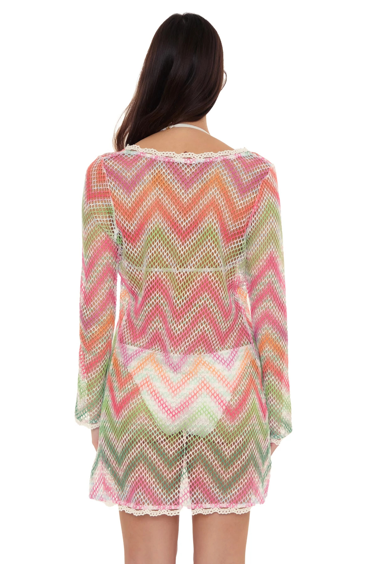 MULTI Crochet Short Kimono image number 2