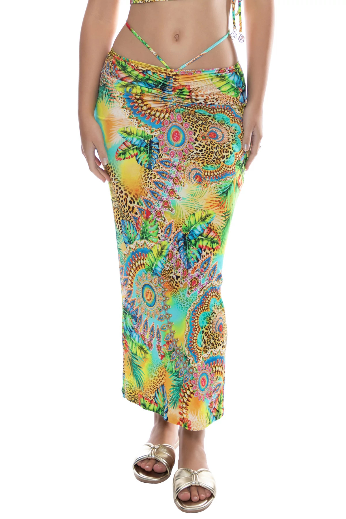 MULTI Sun Stones Maxi Skirt image number 1