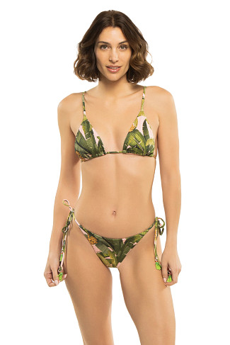 BANANA LEAVES PINK Banana Leaves Triangle Bikini Top