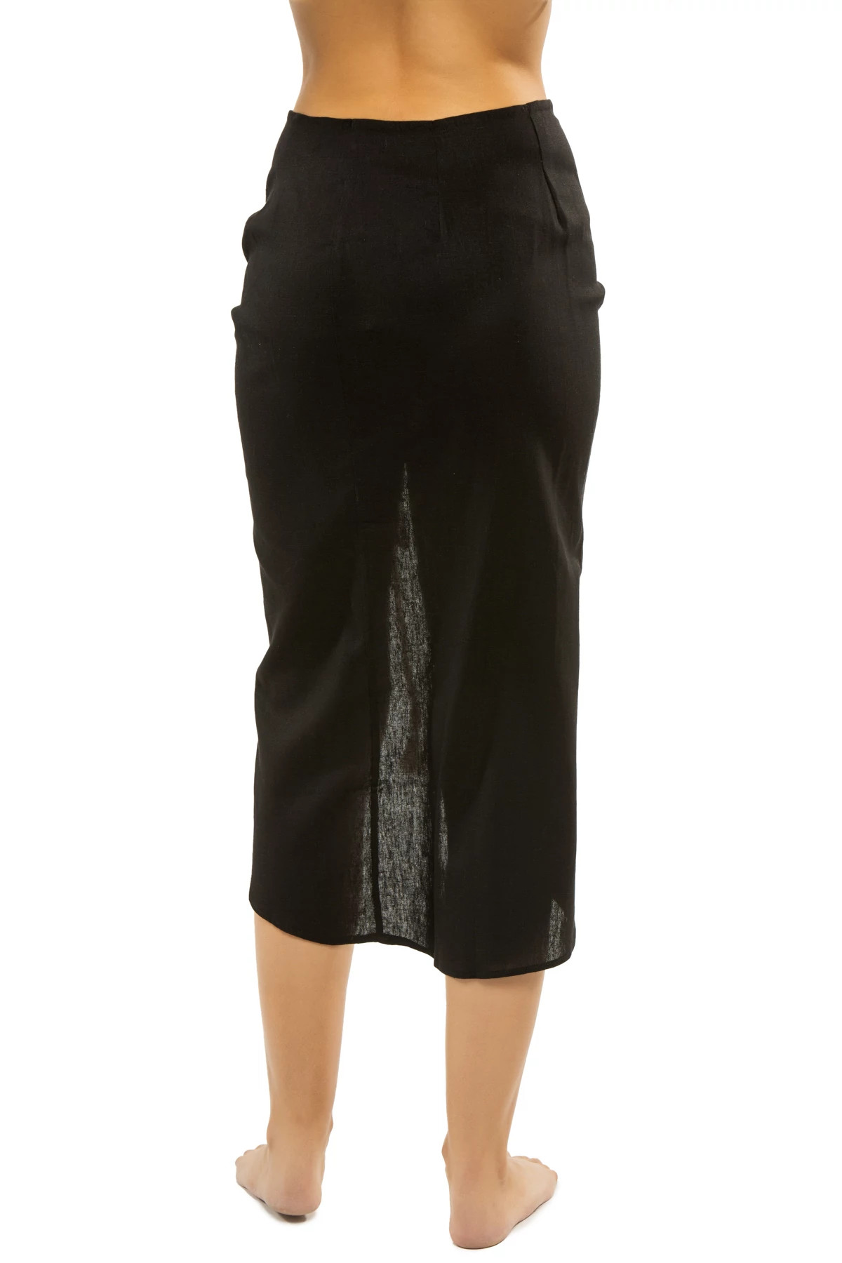 BLACK Ibiza Cinch Midi Skirt image number 2