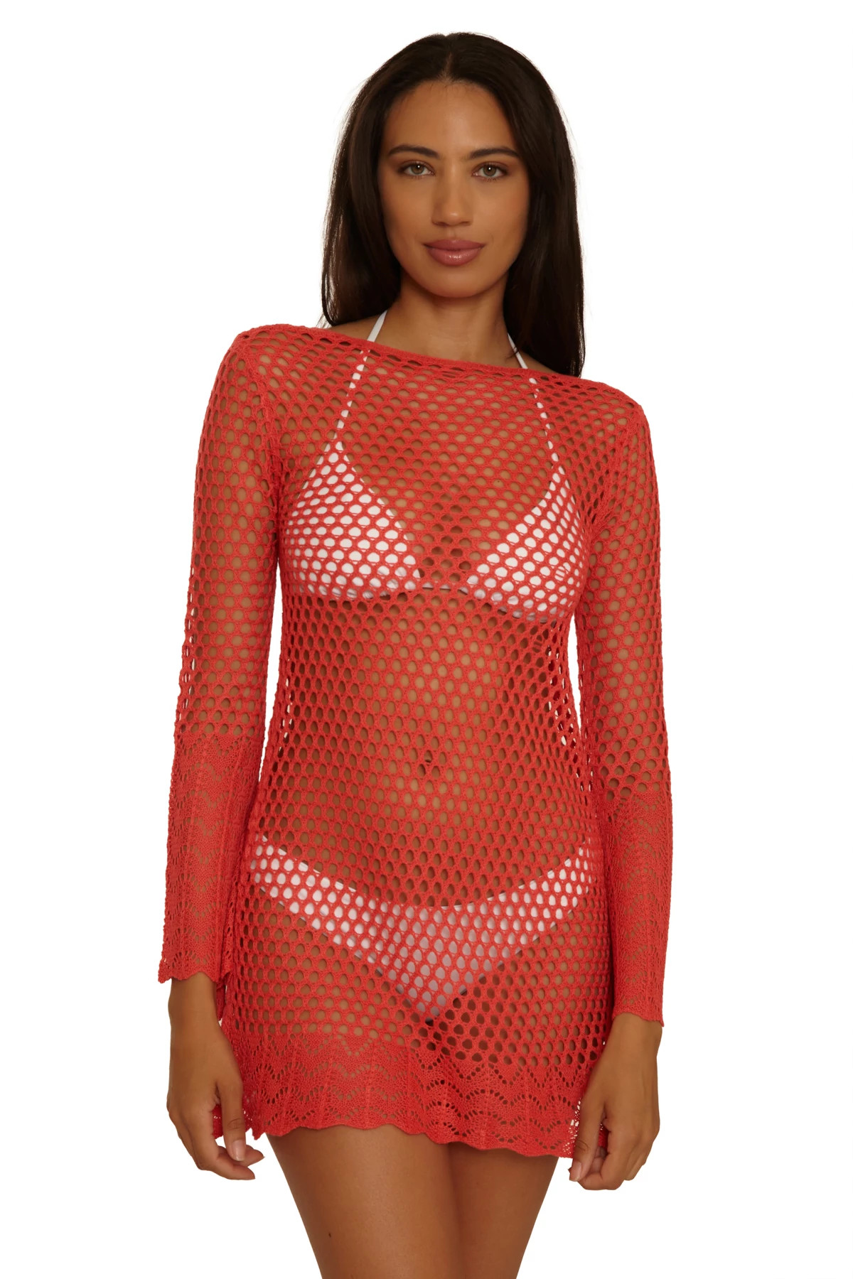 CALIENTE Crochet Long Sleeve Tunic image number 3