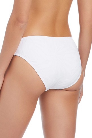WHITE Jacquard Hipster Bikini Bottom