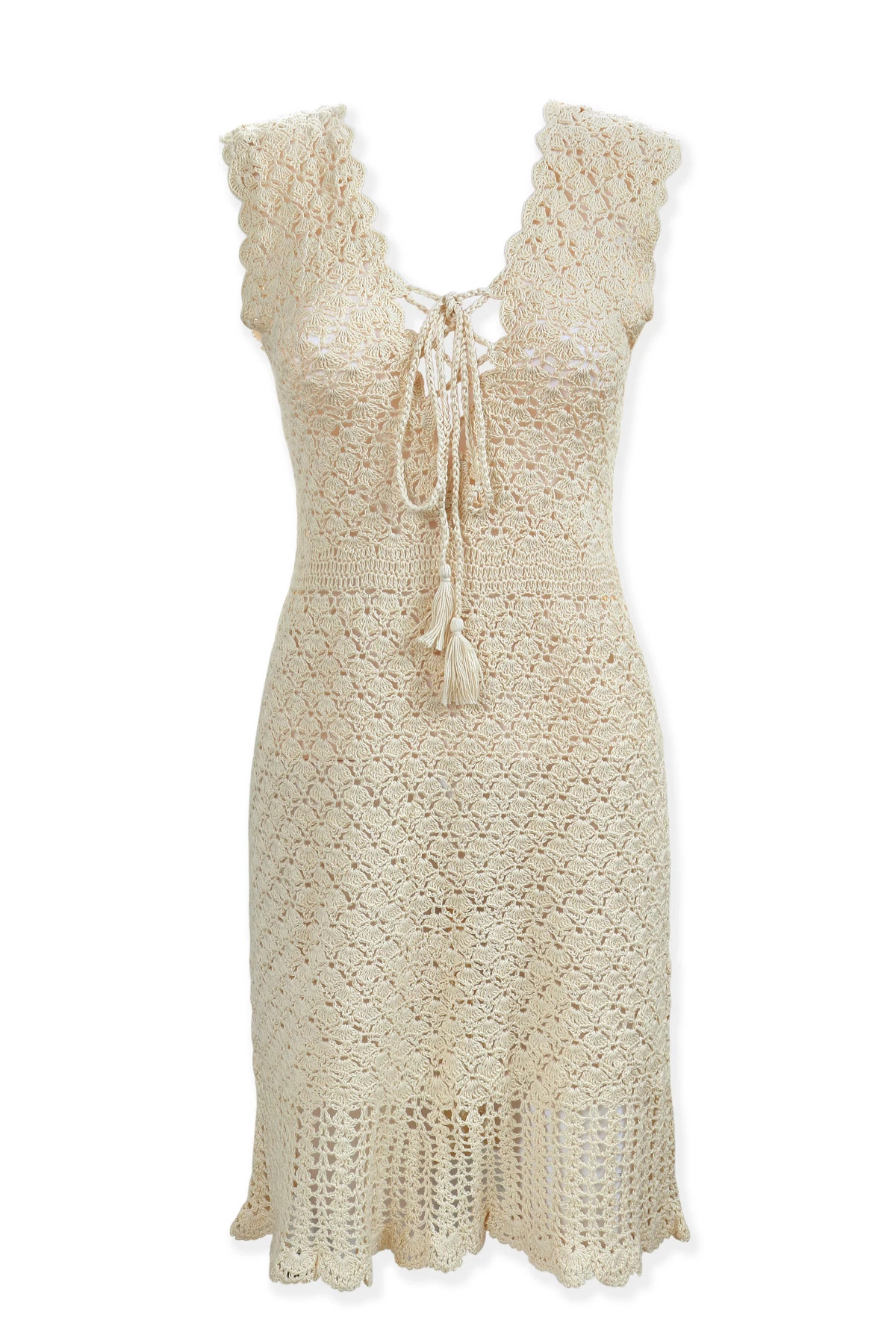 IVORY Valentina Crochet Dress image number 4