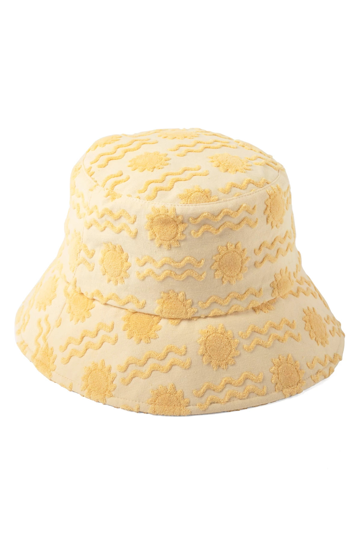 YELLOW Summer of Sun Wave Bucket Hat image number 1