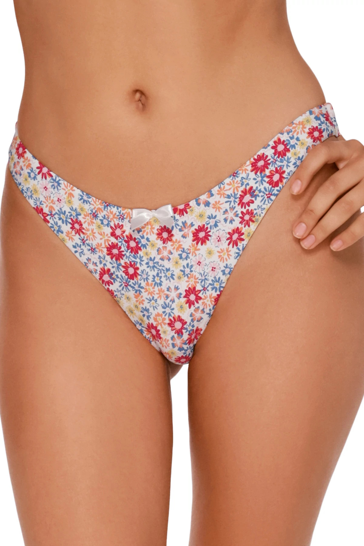 PRAIRIE PETALS Maddie Brazilian Bikini Bottom image number 1