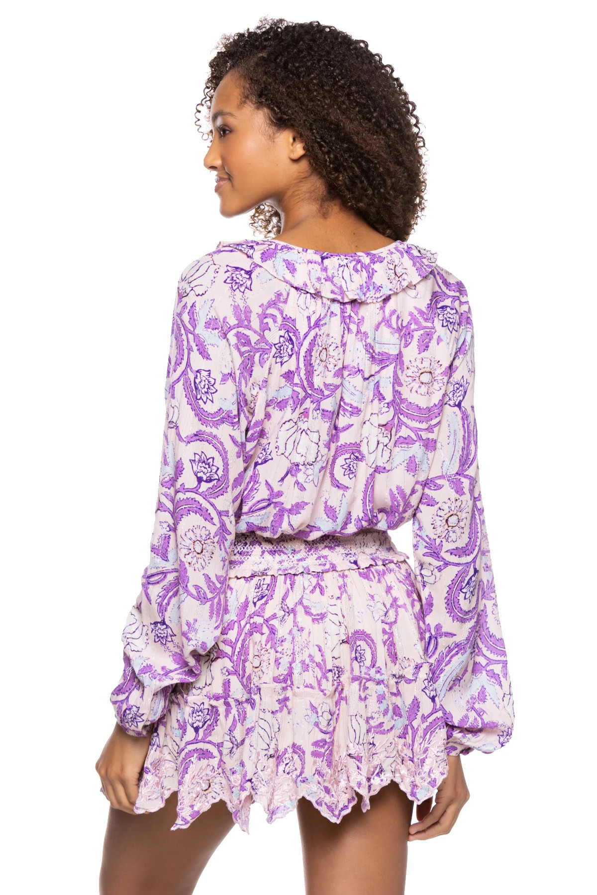 PINK & LILAC Asia Long Sleeve Mini Dress image number 2