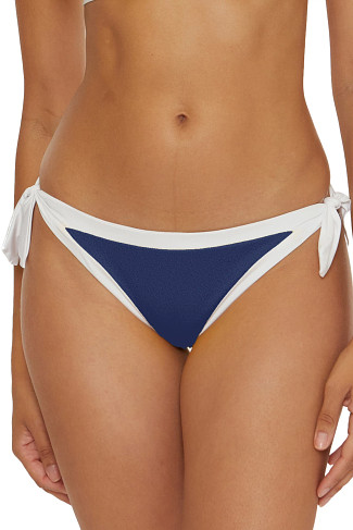 NAVY Courtside Banded Tie Bikini Bottom