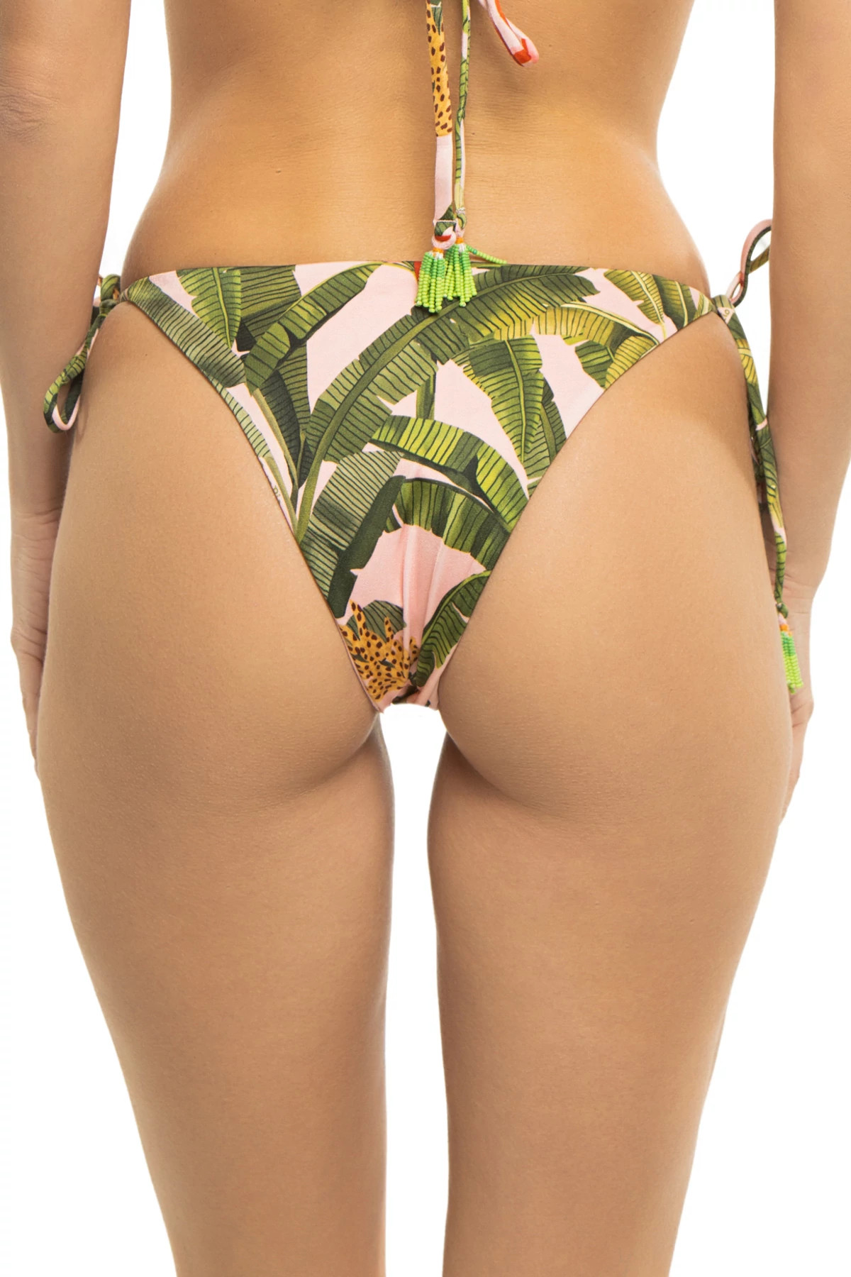 BANANA LEAVES PINK Banana Leaves Hipster Bikini Bottom image number 2