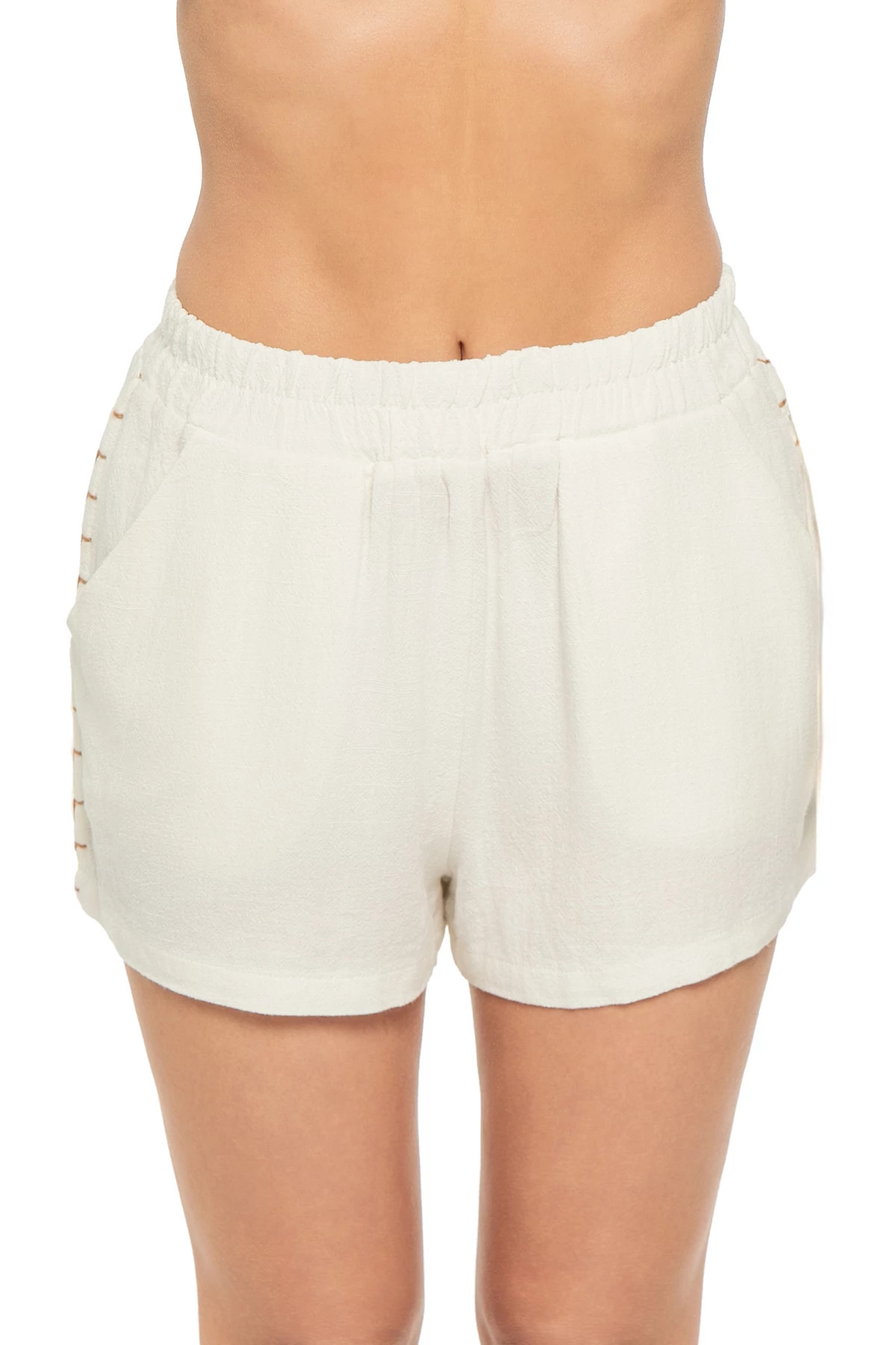 WHITE Side Stitch Shorts image number 3