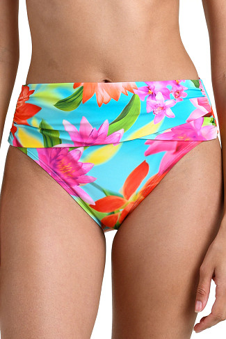 MULTI Floral High Waist Sash Bikini Bottom