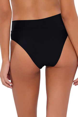 BLACK Delfina V Front High Waist Bikini Bottom