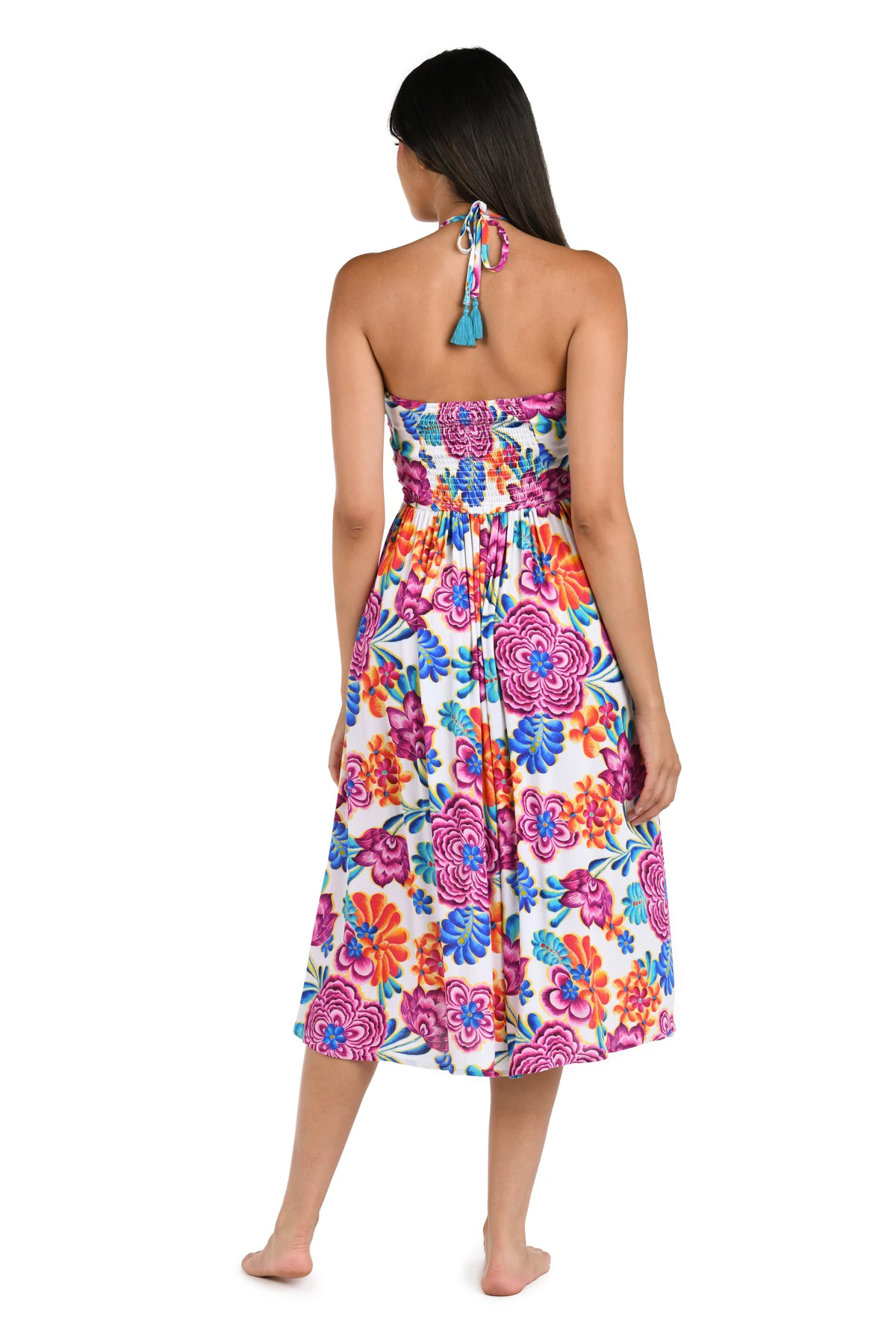 MULTI Halter Midi Dress image number 2