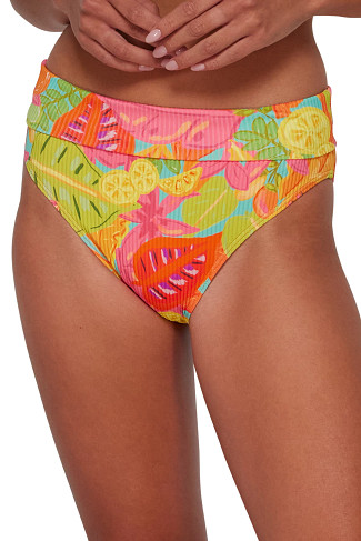 CITRUS GROVE SANDBAR RIB Hannah High Waist Bikini Bottom