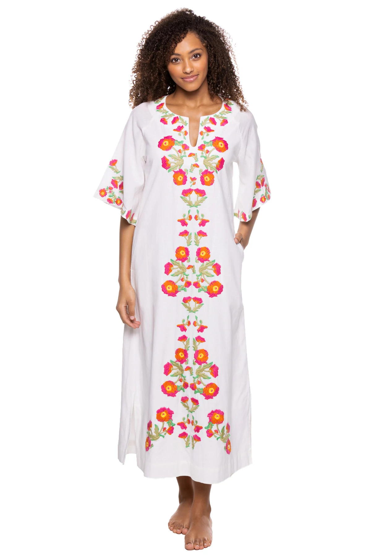 OYSTER MULTI Charming Embroidered Caftan image number 1