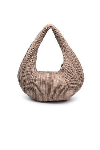 NATURAL MULTI Eleanor Crochet Hobo Bag