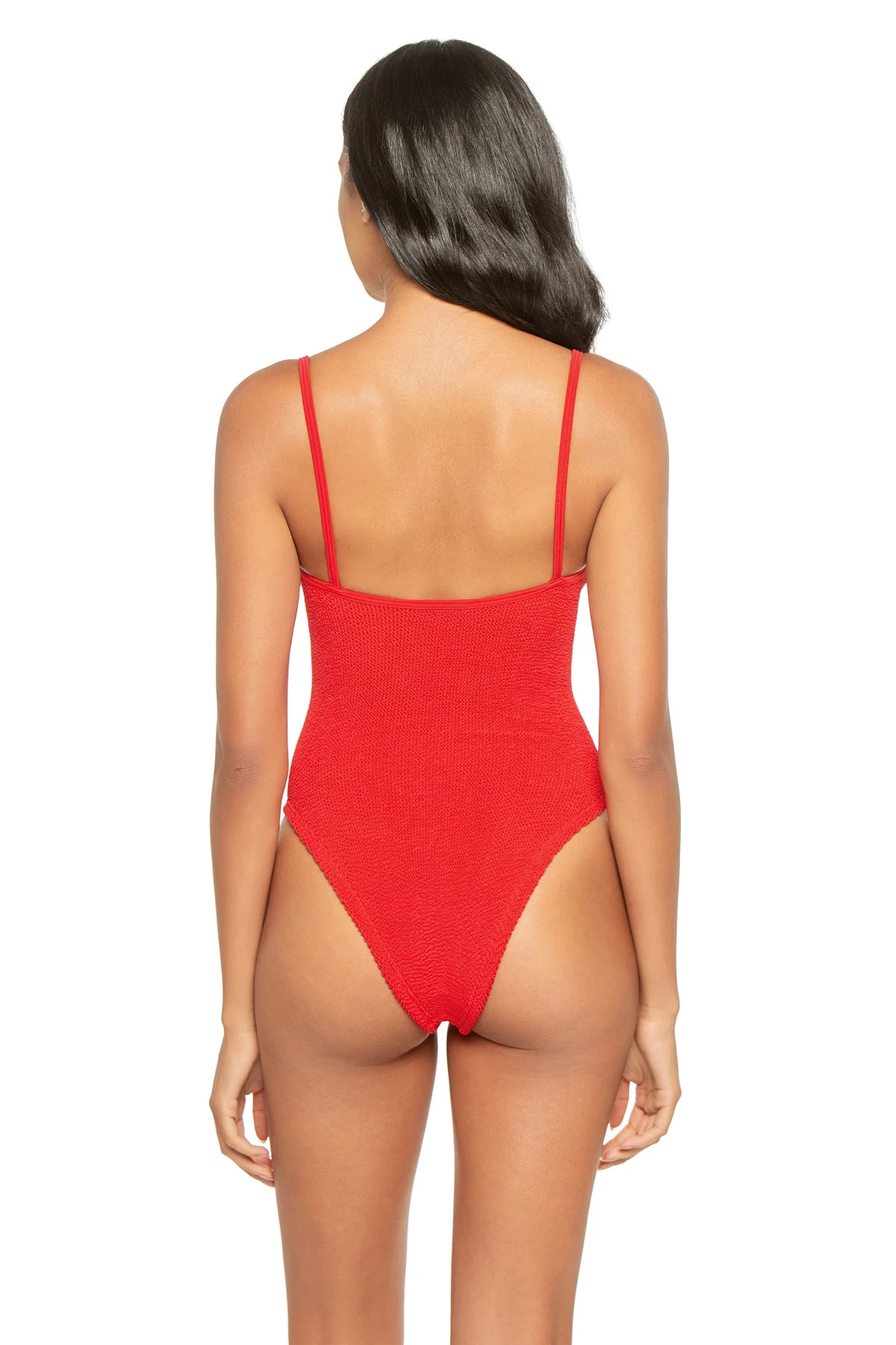 RED Toni Crinkle Keyhole One Piece image number 2