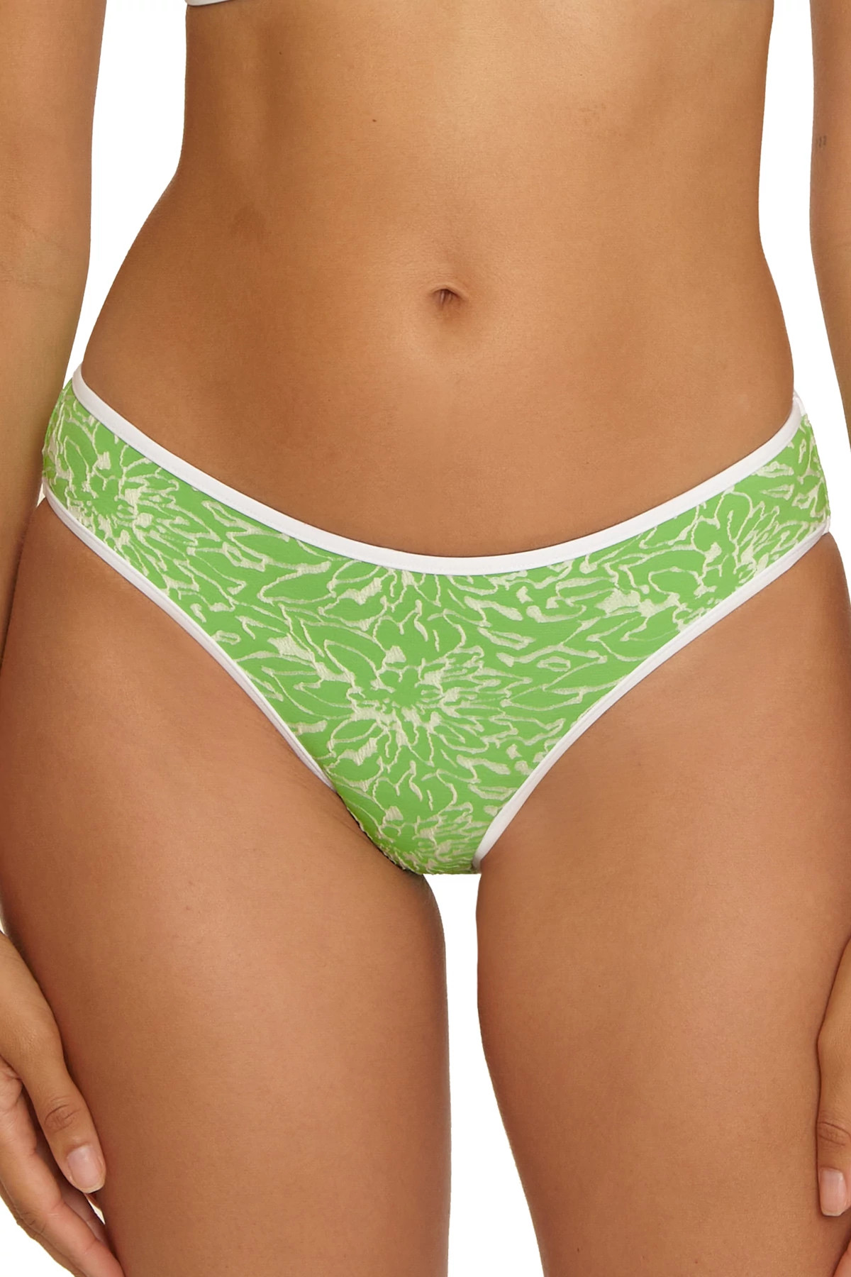 GREEN APPLE Adela Jacquard Hipster Bikini Bottom image number 1