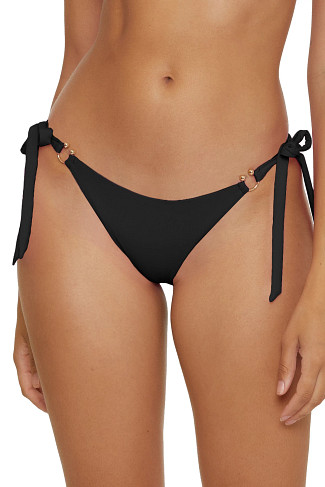 BLACK Demi Tie Side Hipster Bikini Bottom