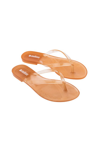 CLEAR BEIGE Harmonic Translucent Jelly Flip Flop