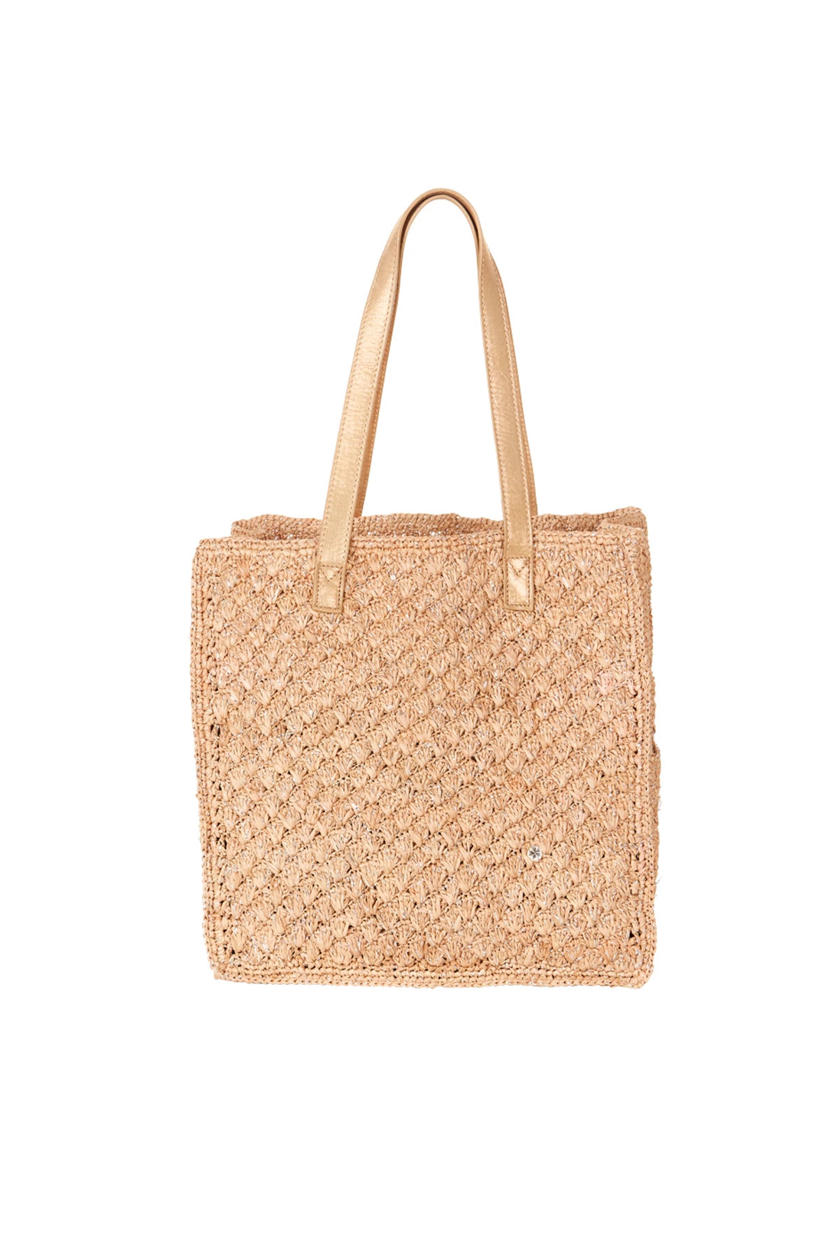 REED/SILVER Treviso Raffia Tote image number 1