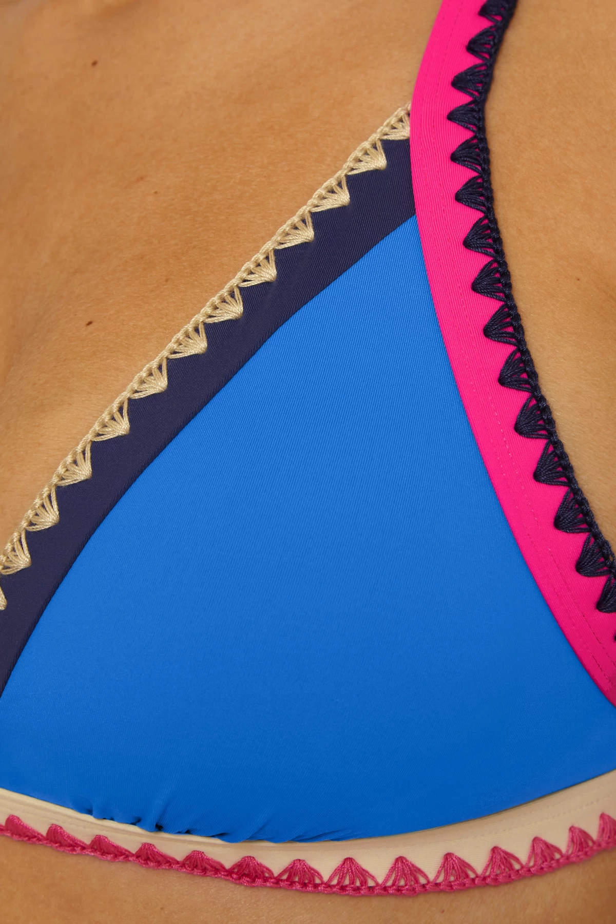 PEACOCK BLUE Avila Triangle Bikini Top image number 3