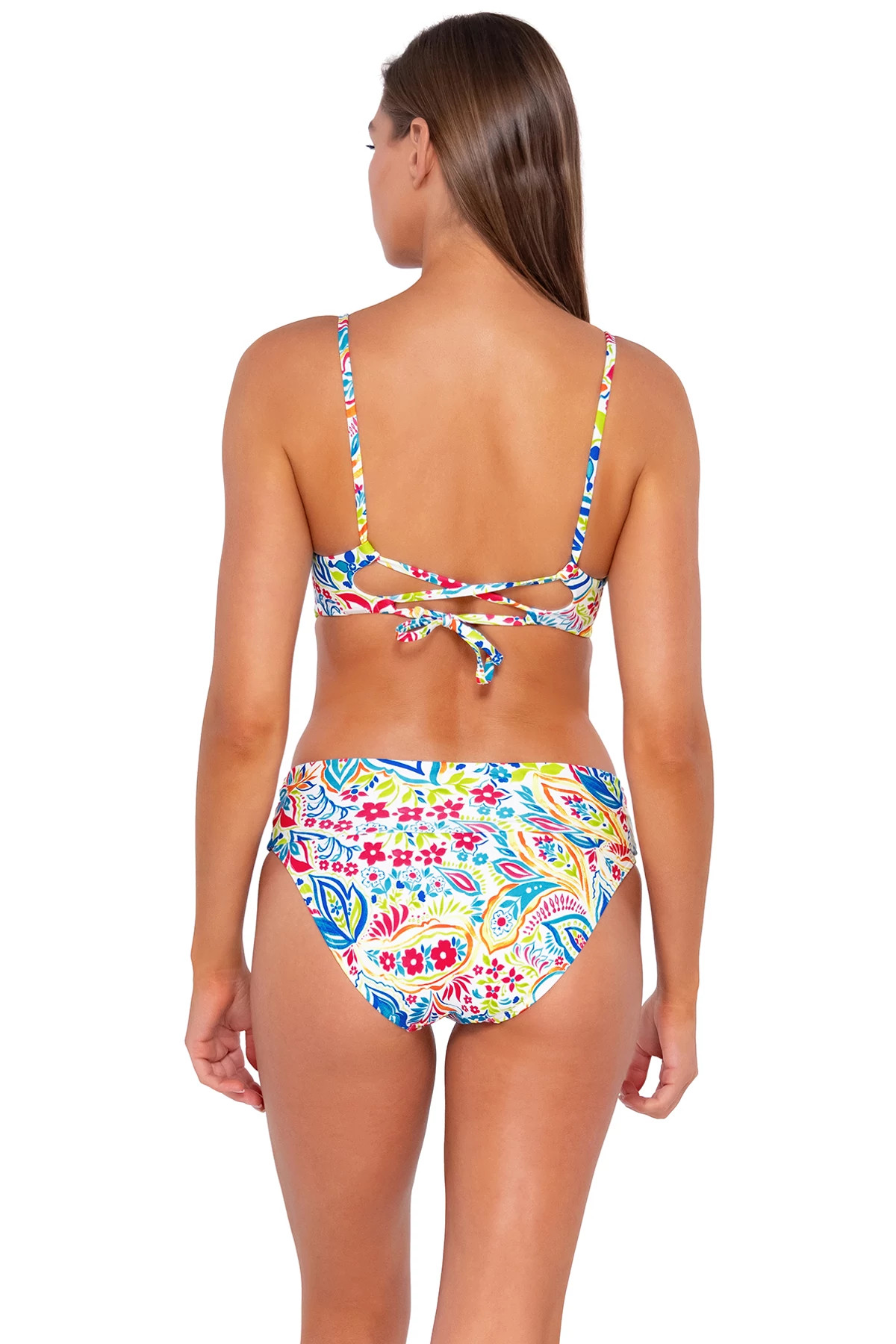 PAINTED PAISLEY Lyla Bralette Bikini Top image number 2