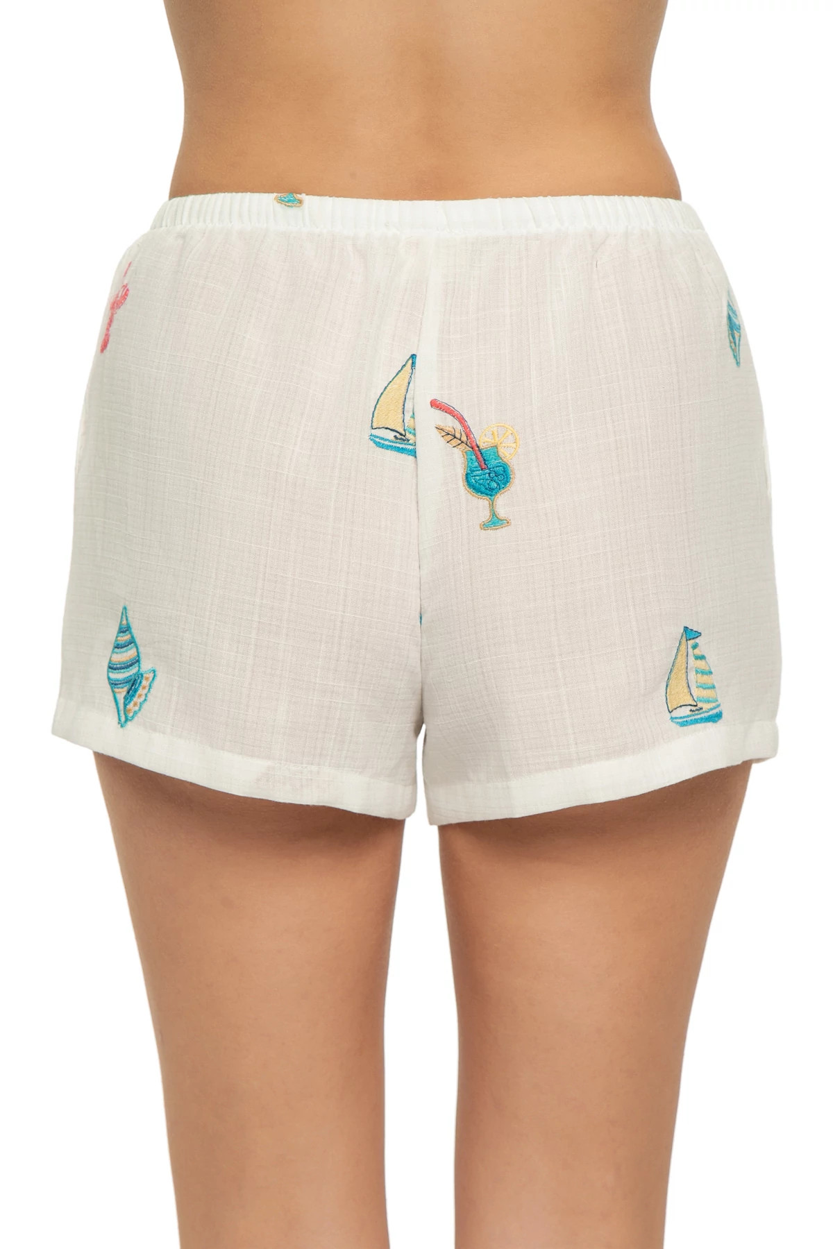WHITE W/ MULTI Beach Vibes Shorts image number 2