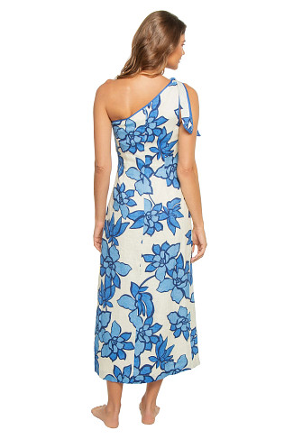 MARNIE Marnie Linen One Shoulder Midi Dress