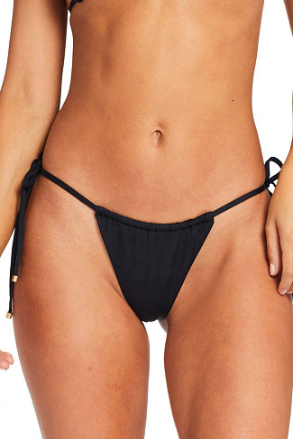 BLACK ECOLUX Milana Tie Side Brazilian Bikini Bottom