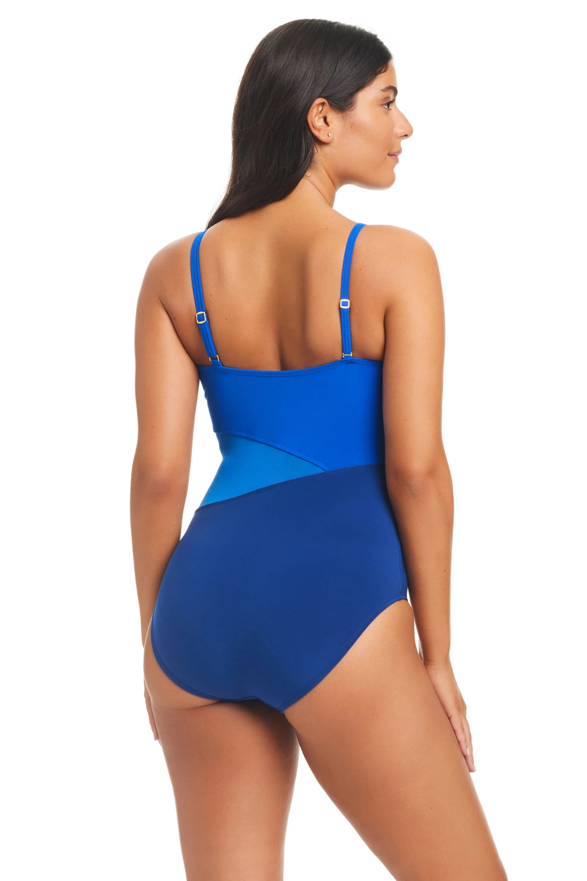 DEEP SEA Asymmetrical Mesh One Piece Swimsuit image number 2