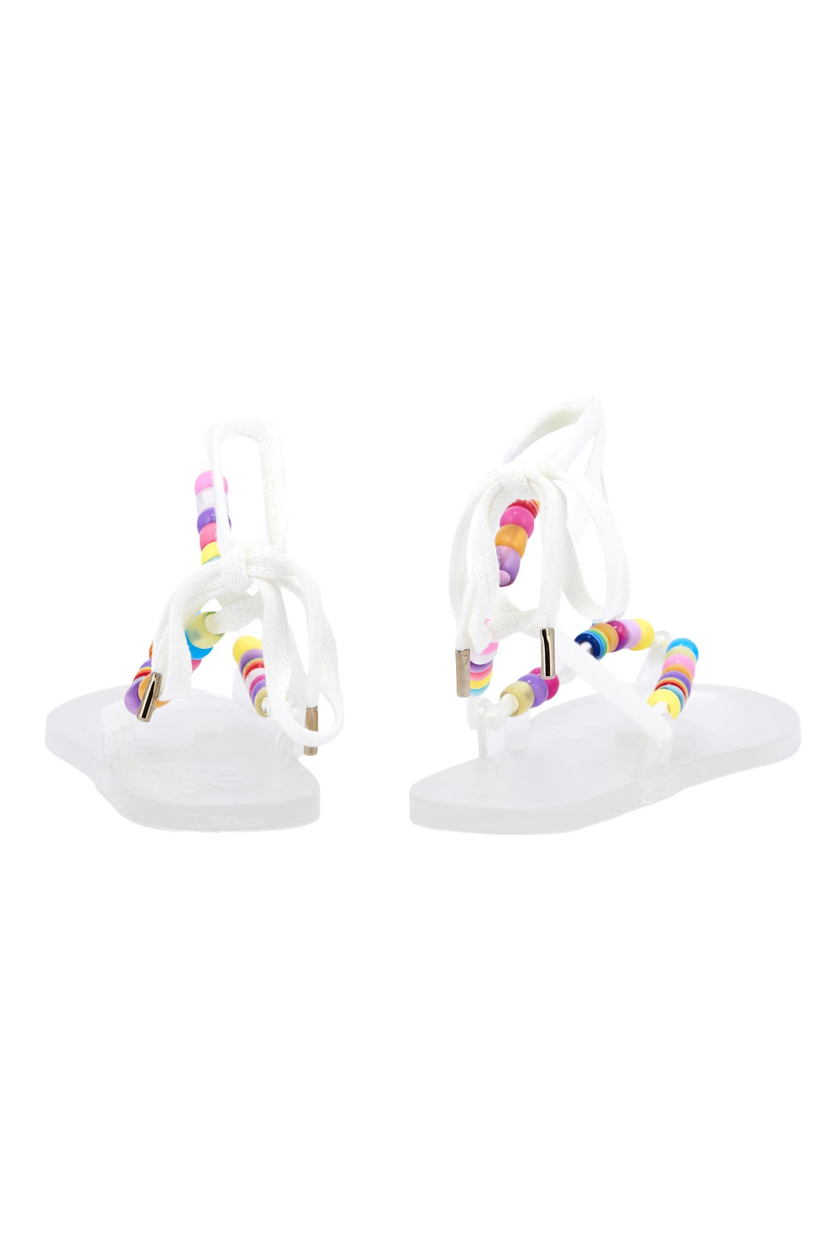 WHITE Esther Bead Sandals image number 2