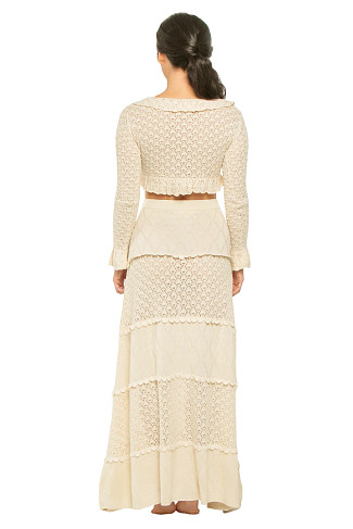 IVORY Addie Crochet Crop Top