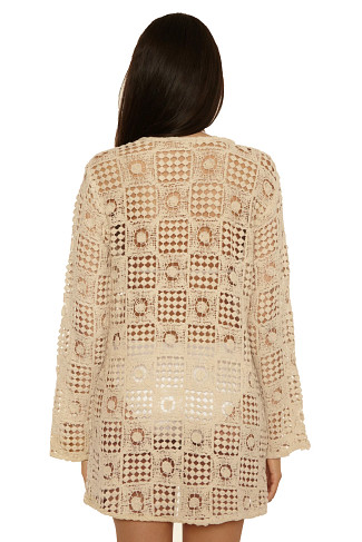 NATURAL Crochet Kimono