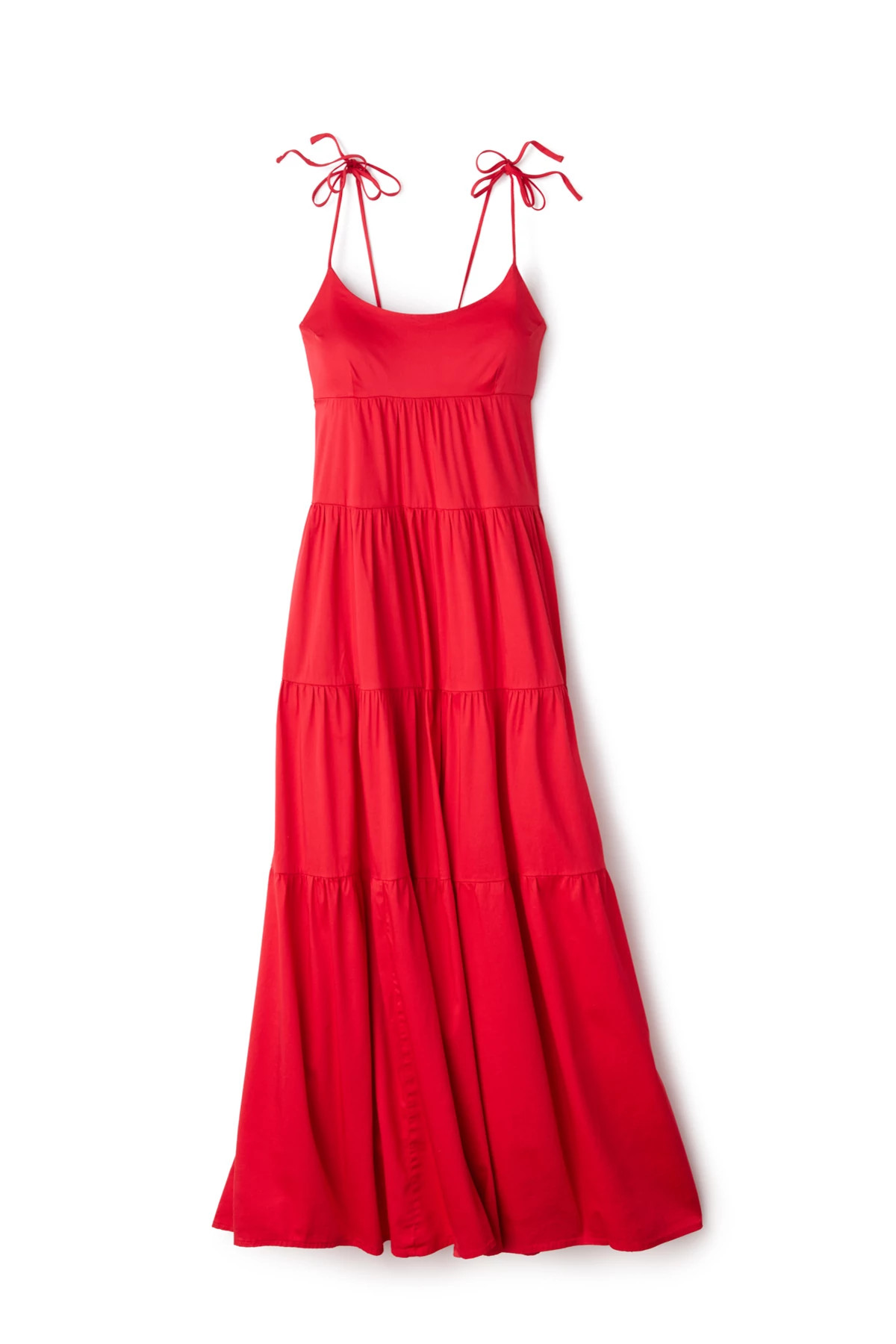 BANDANA RED Haven Tiered Maxi Dress image number 4