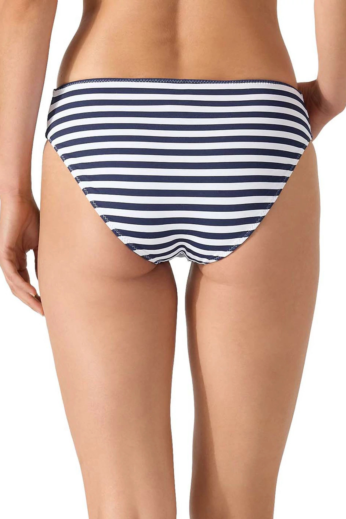 MARE NAVY Reversible Stripe Tab Side Hipster Bikini Bottom image number 4
