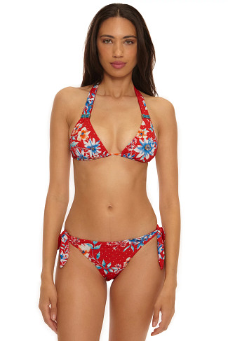 MULTI Cheryl Floral Triangle Bikini Top