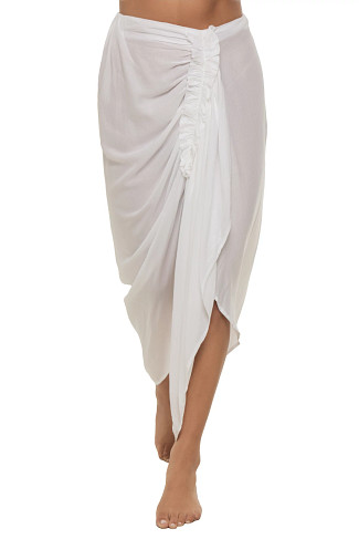 WHITE Cinched Sarong