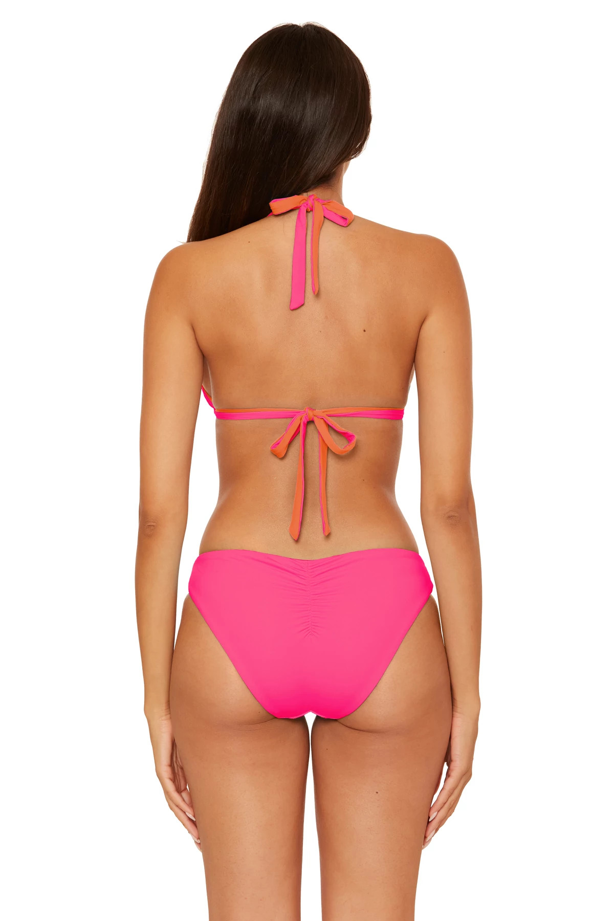 PUNCH/CORAL ROSE Cheryl Reversible Triangle Bikini Top image number 3