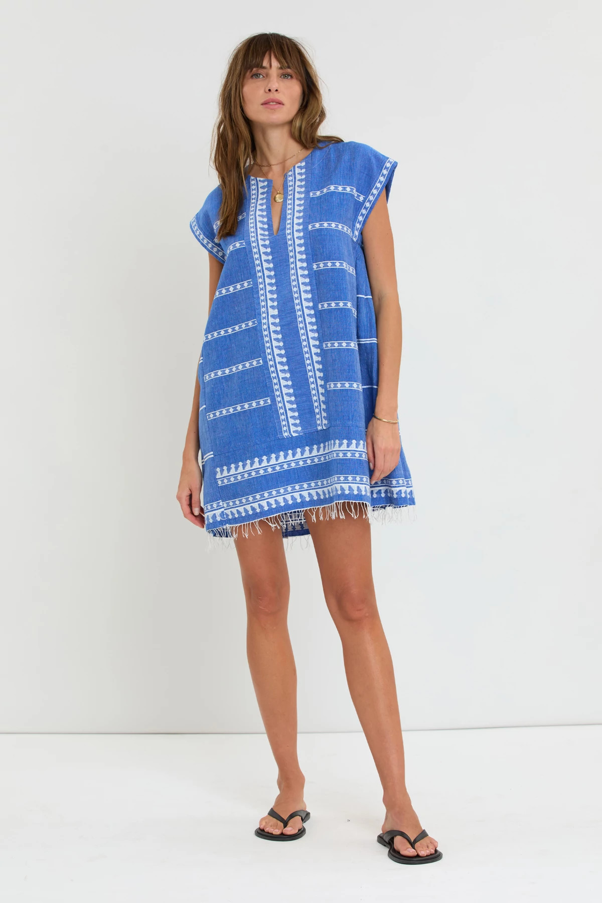 TEBIBI BLUE Elina Short Caftan Tebebi Blue image number 3