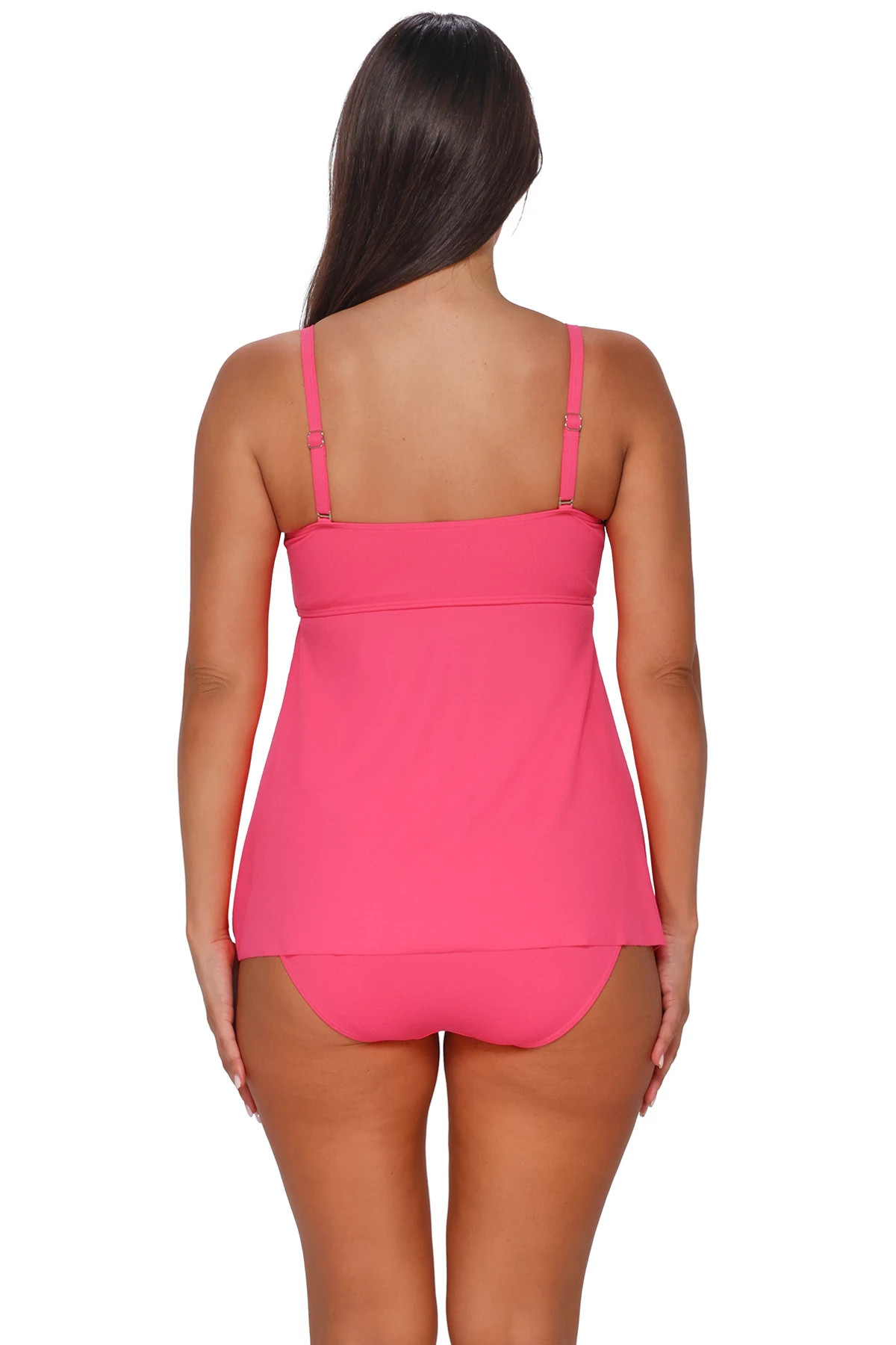 POSY PINK CREPE Molly Bandeau Tankini Top image number 4