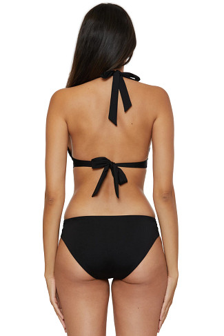 BLACK Banded Halter Bikini Top