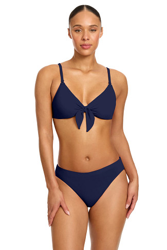 NAVY Bow Front Triangle Bikini Top