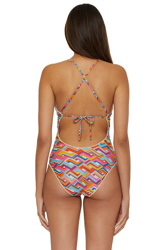 MULTI Ariyah Plunge One Piece Swimsuit