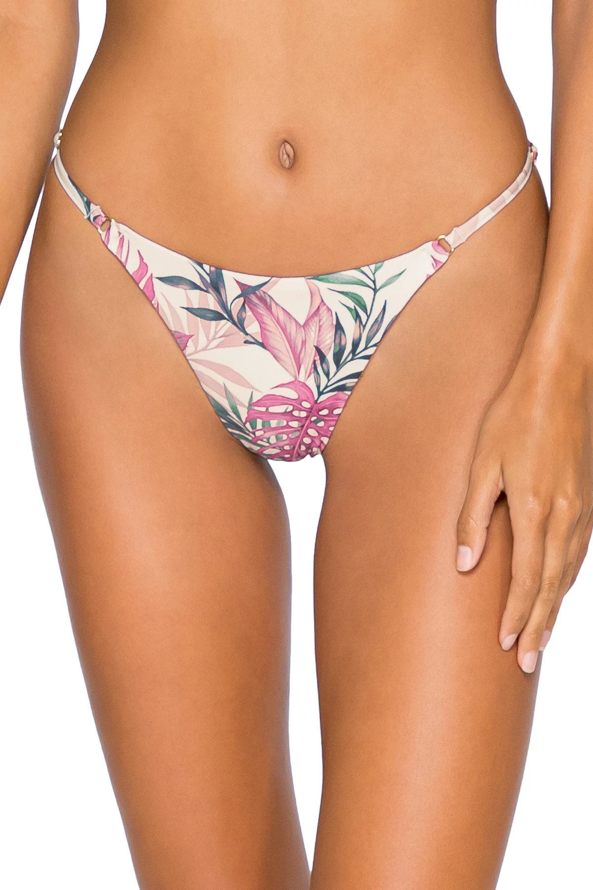 LOST ISLE Sol Slider Tab Side Brazilian Bikini Bottom image number 1