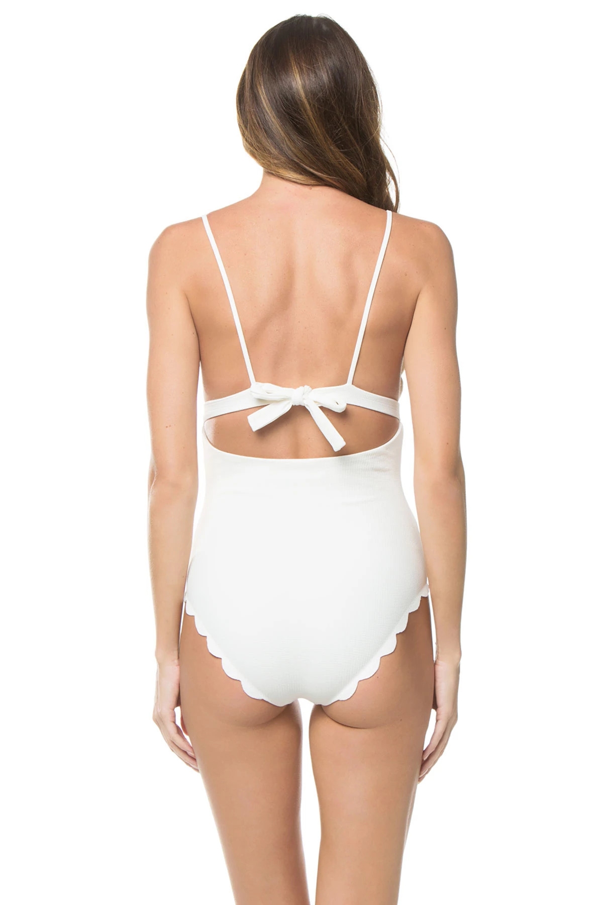 COCONUT Santa Clara Scallop Over The Shoulder One Piece Swimsuit image number 2