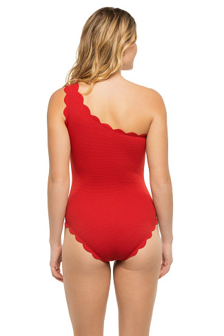 SCOOTER Scallop Asymmetrical One Piece Swimsuit