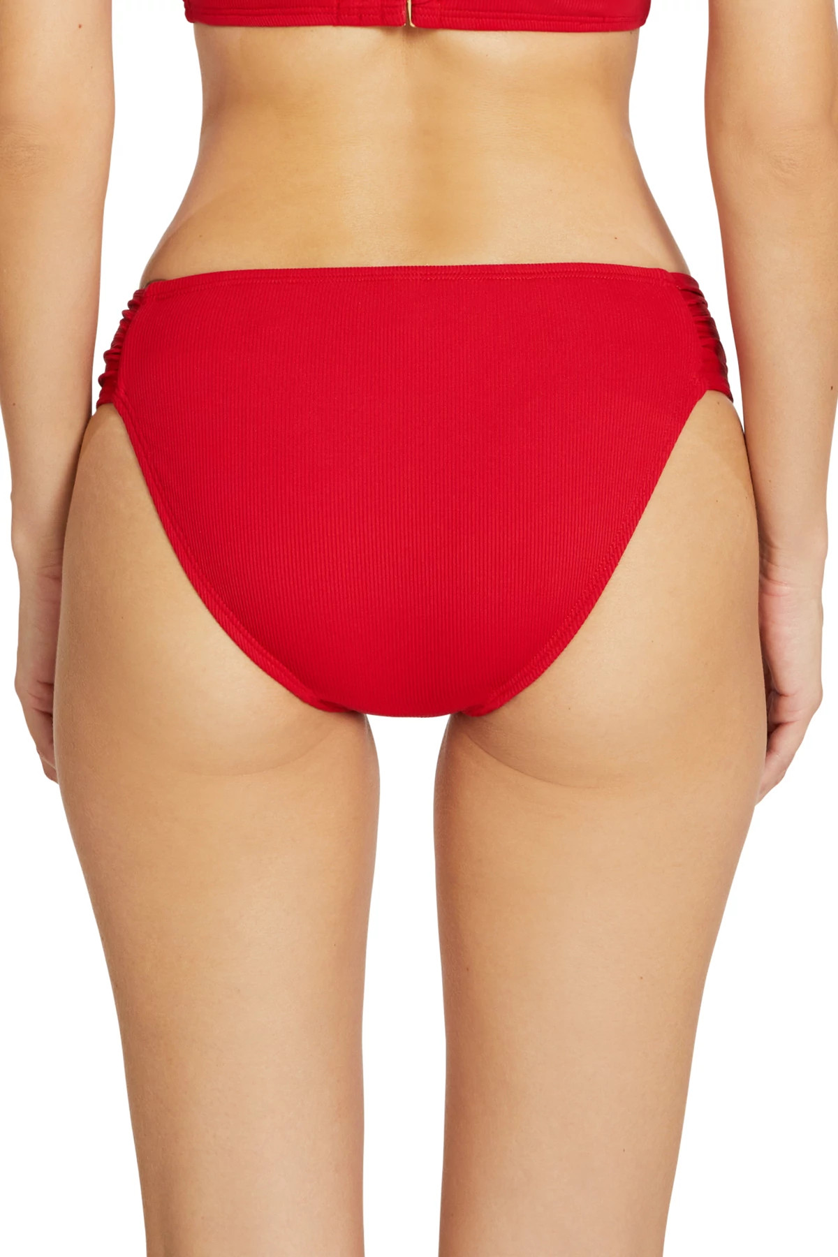 RHUBARB Amy Ribbed Tab Side Hipster Bikini Bottom image number 2